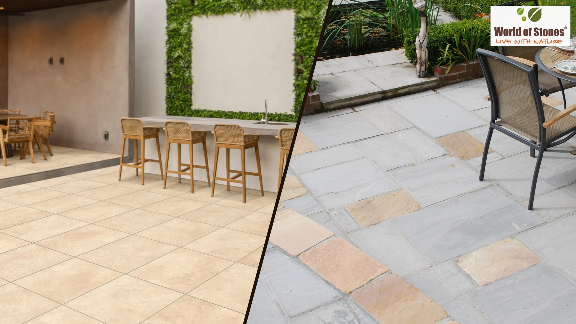 Natural stone vs ceramic tile